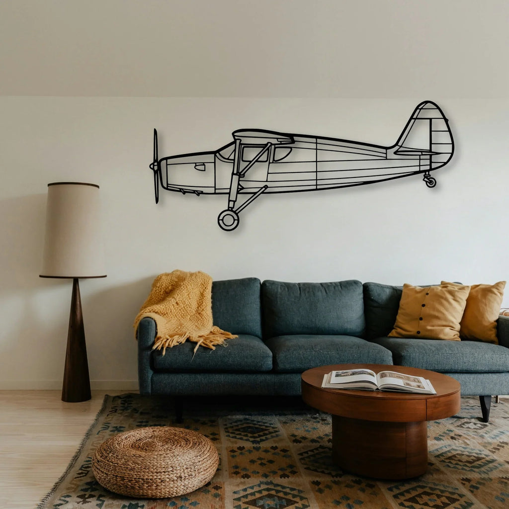 150 2 Classic Aircraft Silhouette Metal Wall Art - Tinvibe