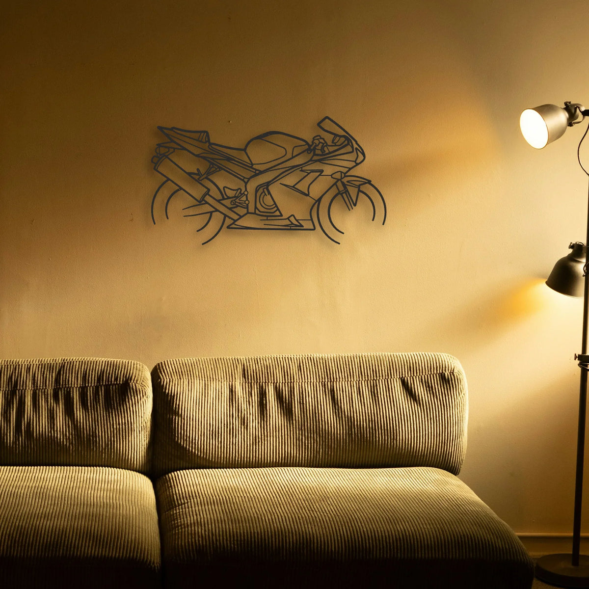 2003 Kawasaki Ninja ZX 6R Classic Motorcycle Silhouette Metal Wall Art - Tinvibe