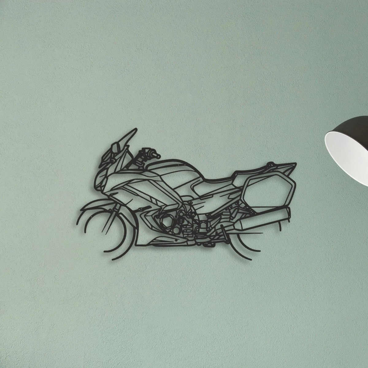 2013 Yamaha FJR1300A Classic Motorcycle Silhouette Metal Wall Art - Tinvibe
