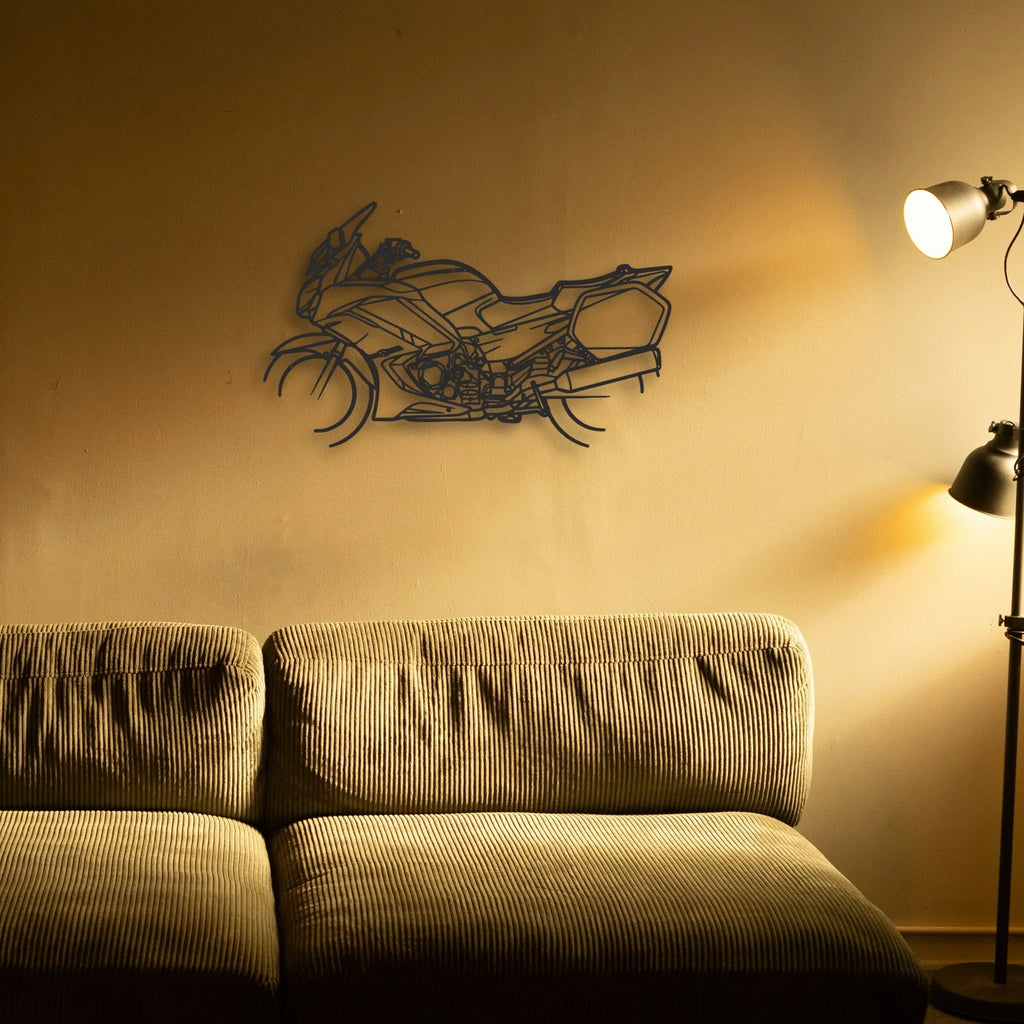 2013 Yamaha FJR1300A Classic Motorcycle Silhouette Metal Wall Art - Tinvibe