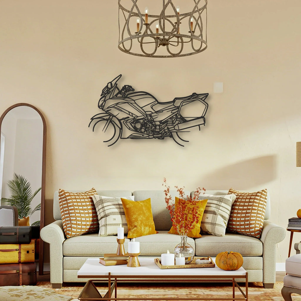 2013 Yamaha FJR1300A Classic Motorcycle Silhouette Metal Wall Art - Tinvibe