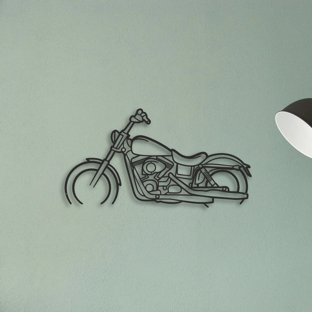 2017 Harley Davidson Dyna Street Bob Classic Motorcycle Silhouette Metal Wall Art - Tinvibe