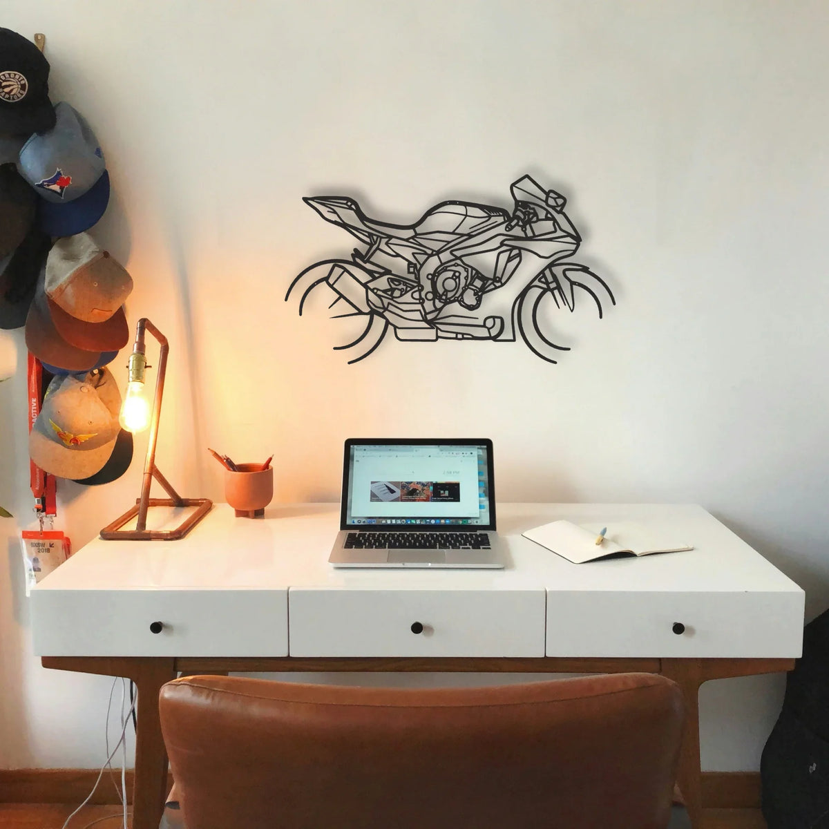 2018 Yamaha YZF R1 Classic Motorcycle Silhouette Metal Wall Art - Tinvibe