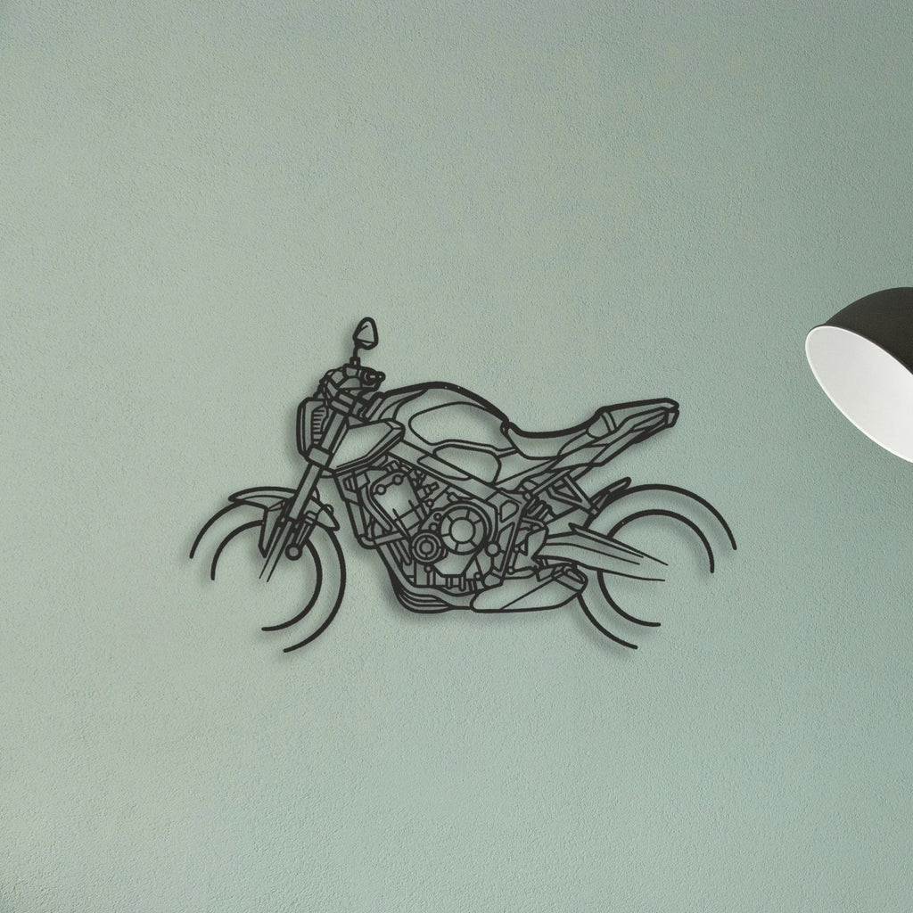 2021 Honda CB650R Classic Motorcycle Silhouette Metal Wall Art - Tinvibe