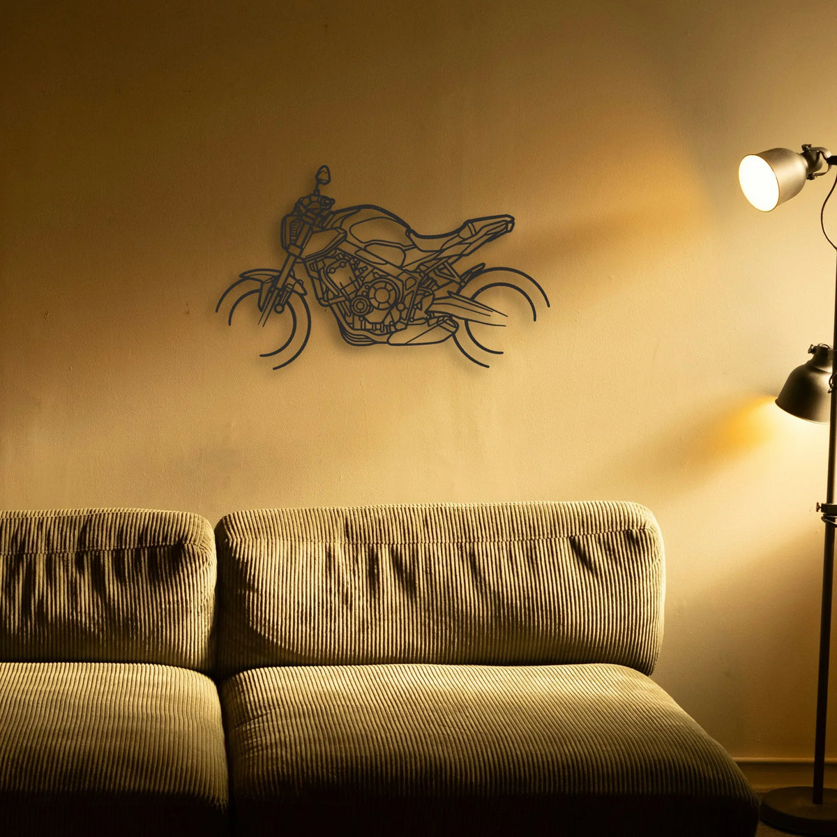 2021 Honda CB650R Classic Motorcycle Silhouette Metal Wall Art - Tinvibe