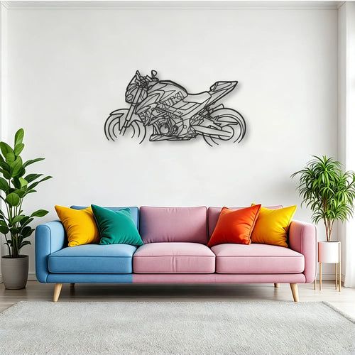 2021 Suzuki GSX S750Z Classic Motorcycle Silhouette Metal Wall Art - Tinvibe