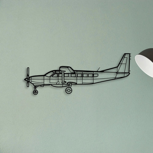 206 Turbo Stationair Classic Aircraft Silhouette Metal Wall Art - Tinvibe
