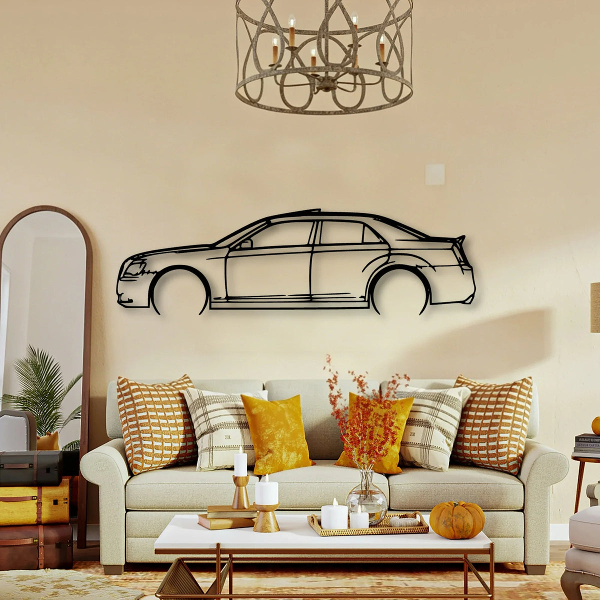 300C 2012 Classic Silhouette Metal Wall Art - Tinvibe