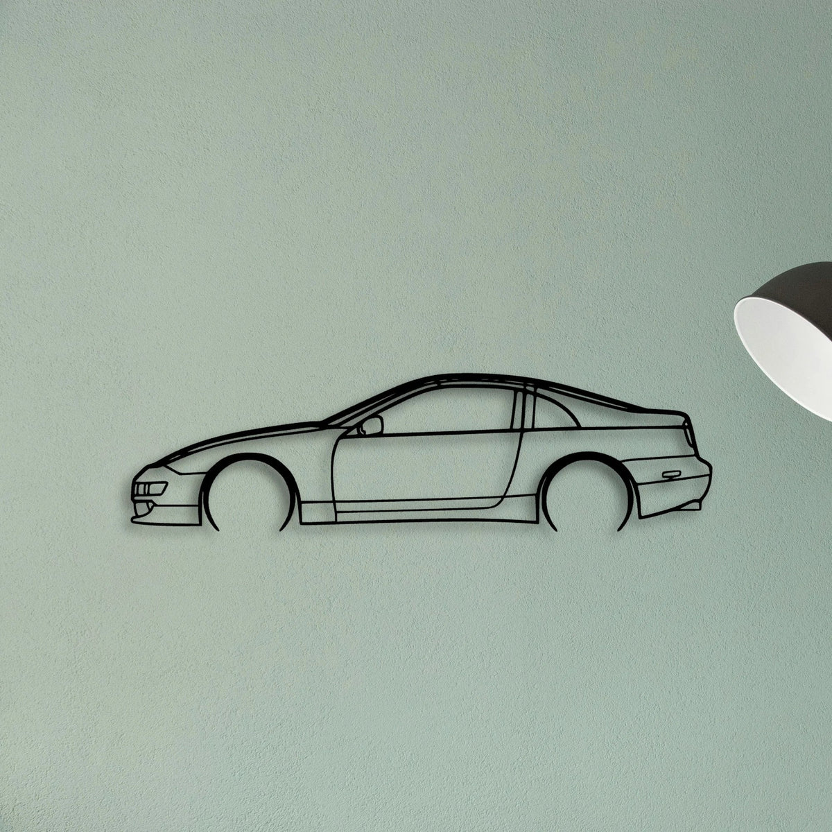300ZX 2 Classic Silhouette Metal Wall Art - Tinvibe