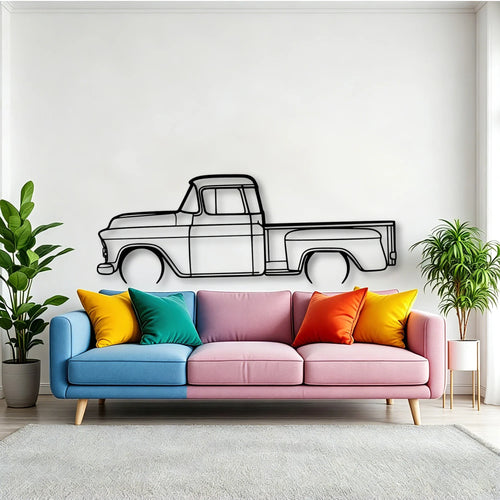3100 1957 2 Classic Silhouette Metal Wall Art - Tinvibe