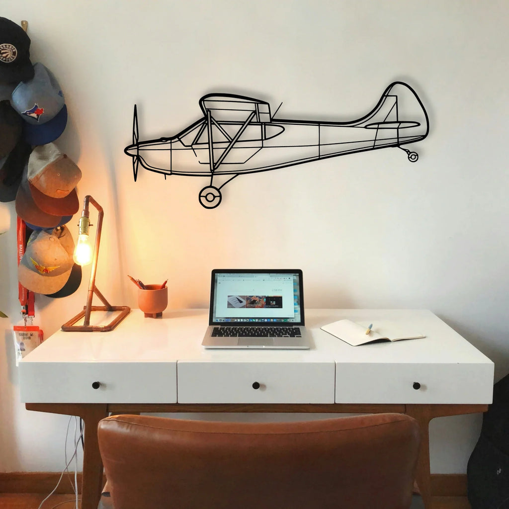421C 3 Classic Aircraft Silhouette Metal Wall Art - Tinvibe