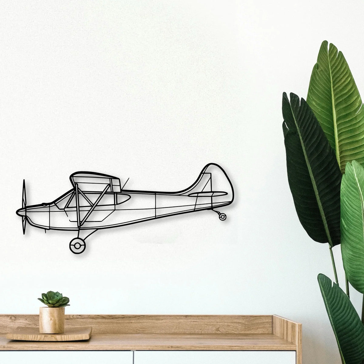 421C 3 Classic Aircraft Silhouette Metal Wall Art - Tinvibe