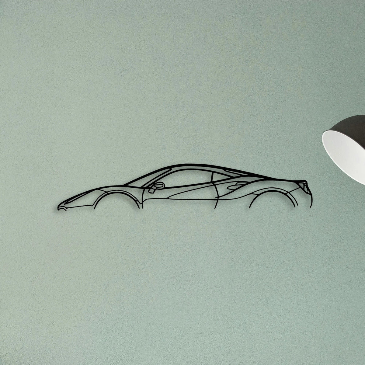 488 GTB 2017 Classic Silhouette Metal Wall Art - Tinvibe