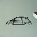 500 Abarth Classic Silhouette Metal Wall Art - Tinvibe