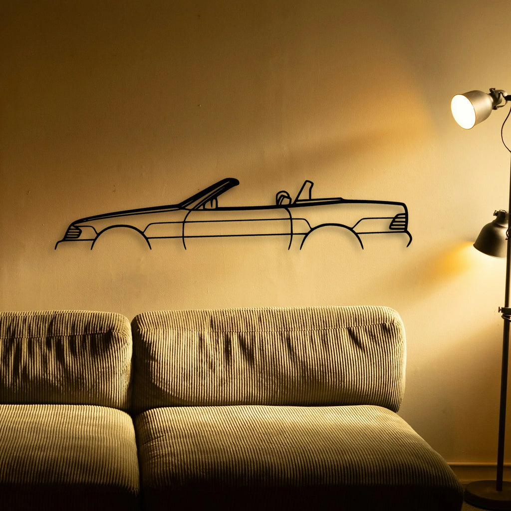 500 SL 1991 Classic Silhouette Metal Wall Art - Tinvibe