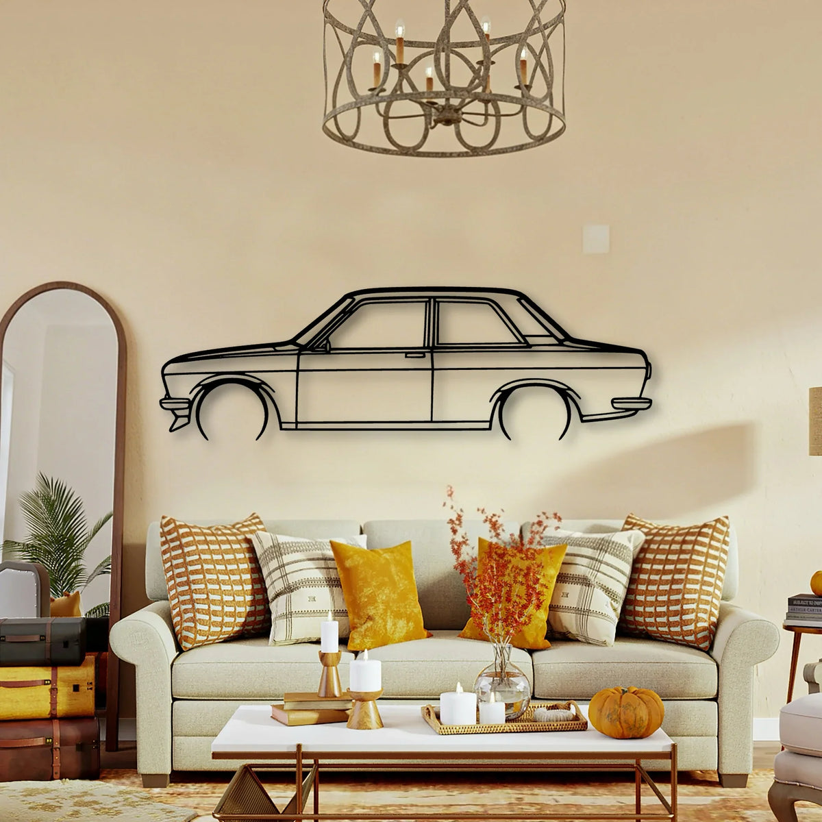 510 1972 Classic Silhouette Metal Wall Art - Tinvibe