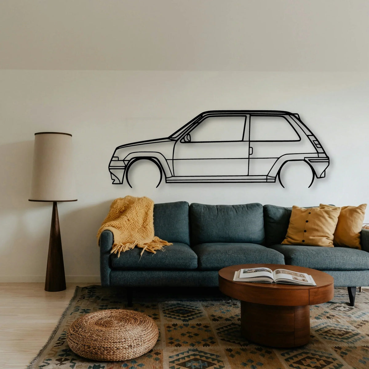 5 GT Turbo Classic Silhouette Metal Wall Art - Tinvibe