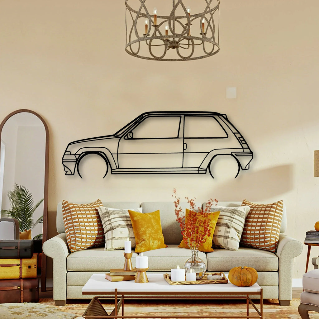 5 GT Turbo Classic Silhouette Metal Wall Art - Tinvibe
