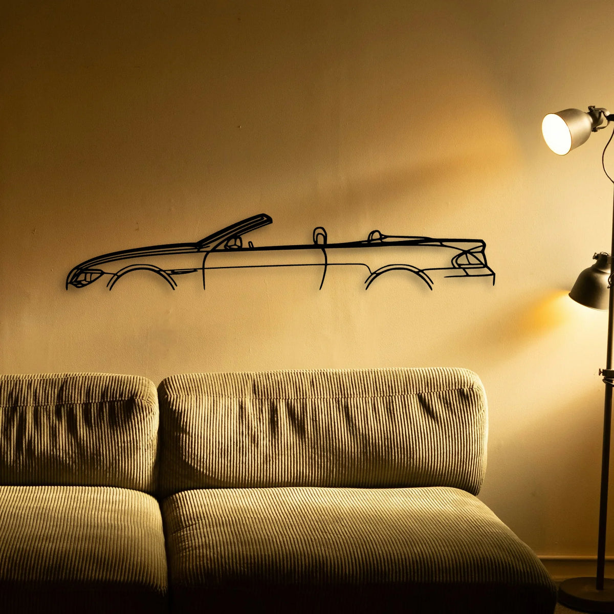 6 Series Convertible Classic Silhouette Metal Wall Art - Tinvibe