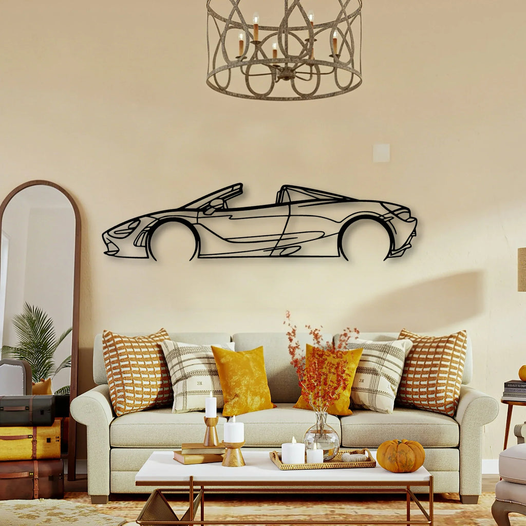 720S Spyder 2018 Classic Silhouette Metal Wall Art - Tinvibe