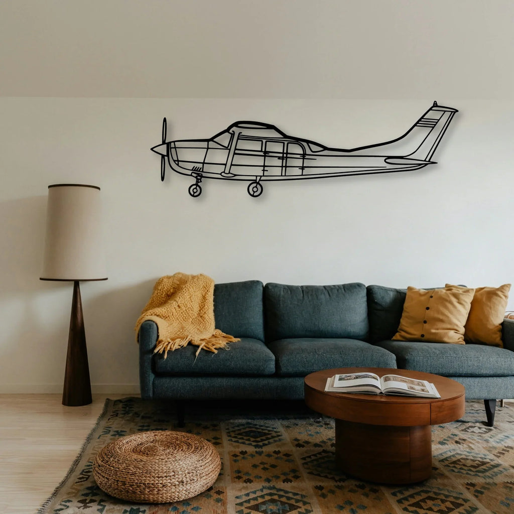 747 400F 3 Classic Aircraft Silhouette Metal Wall Art - Tinvibe