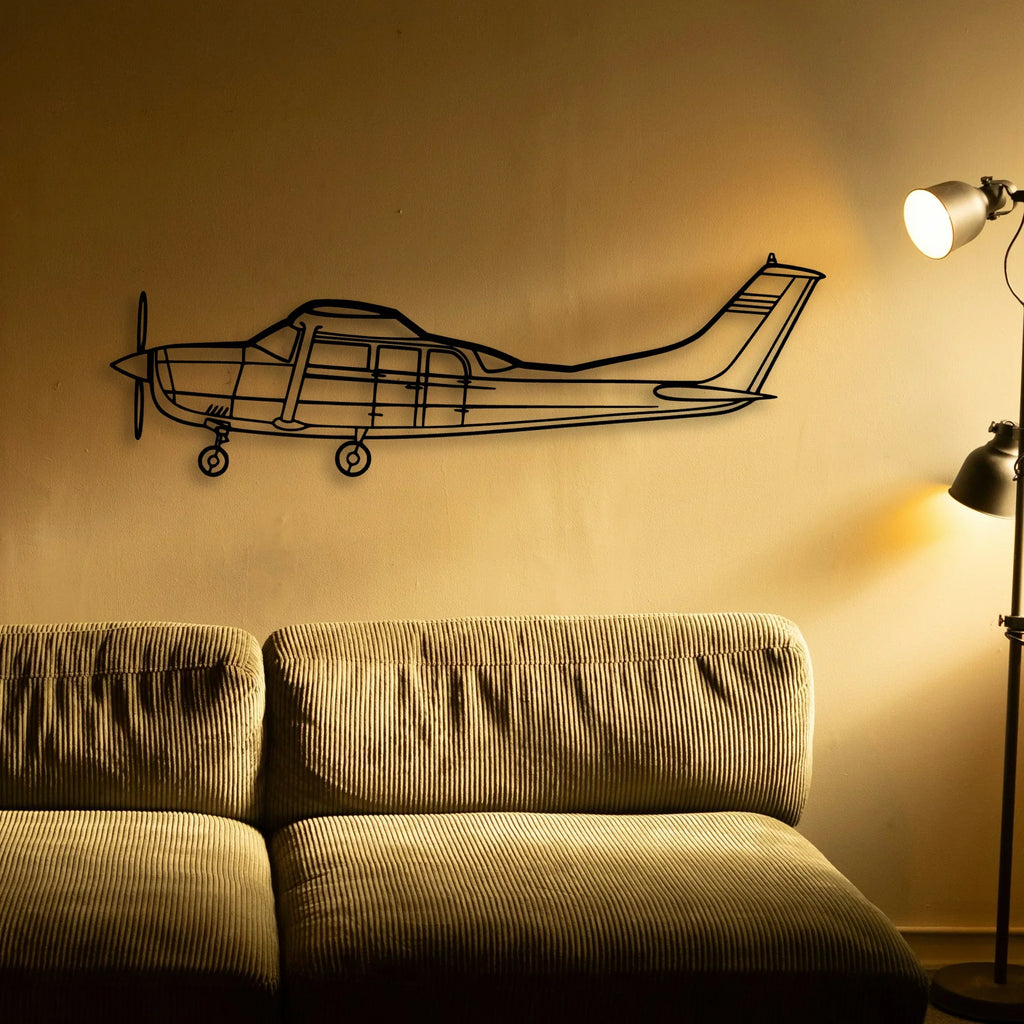 747 400F 3 Classic Aircraft Silhouette Metal Wall Art - Tinvibe