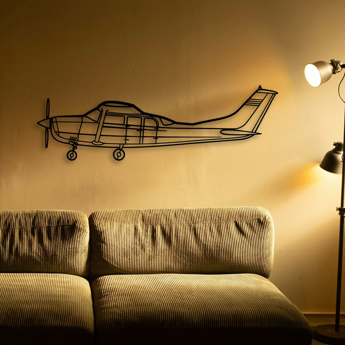 747 400F 3 Classic Aircraft Silhouette Metal Wall Art - Tinvibe