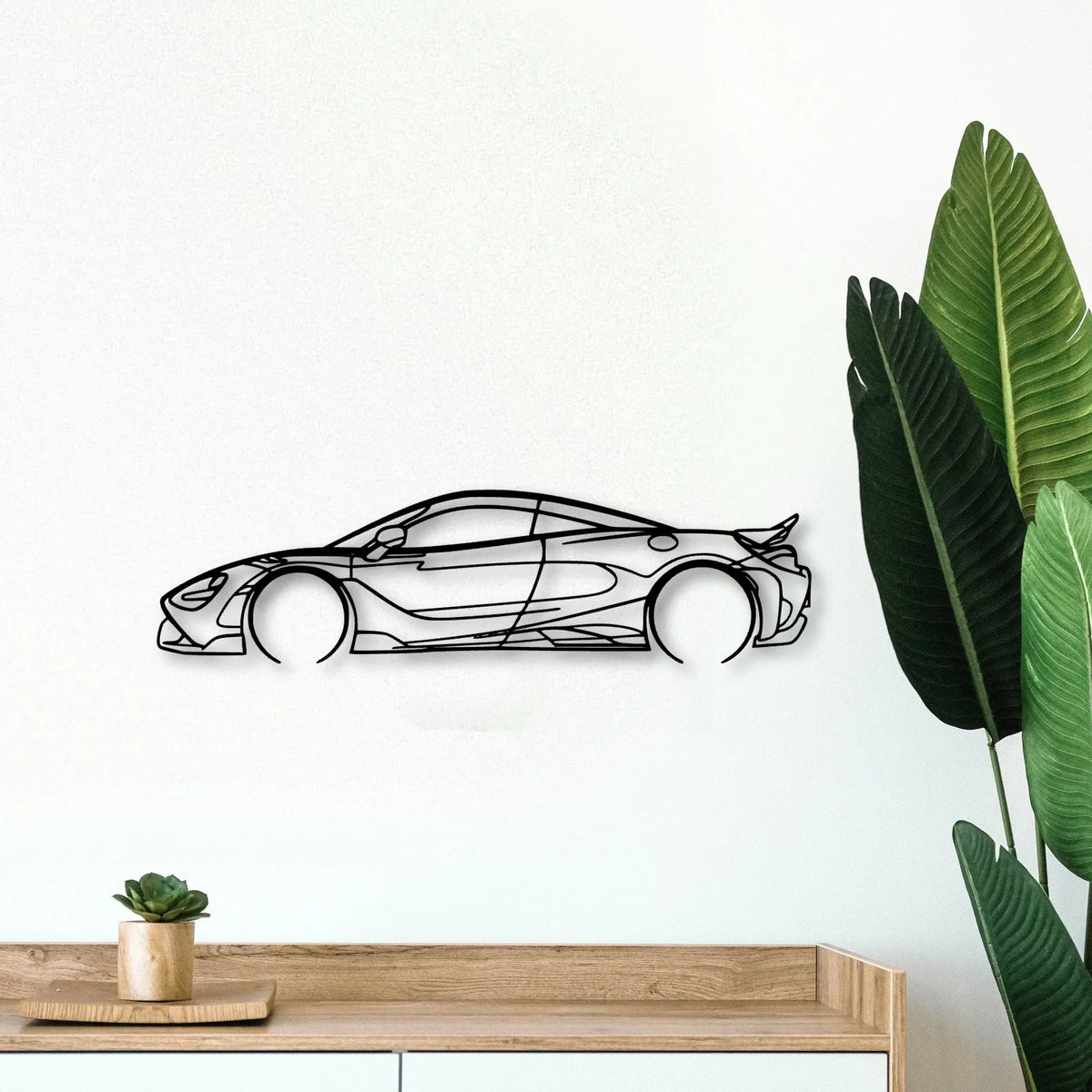 765LT Coupe Classic Silhouette Metal Wall Art - Tinvibe