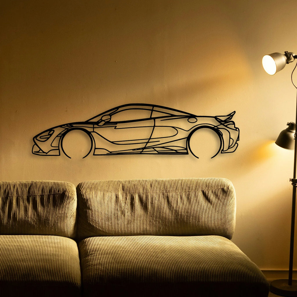 765LT Coupe Classic Silhouette Metal Wall Art - Tinvibe