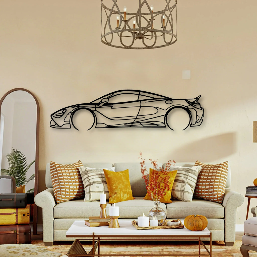 765LT Coupe Classic Silhouette Metal Wall Art - Tinvibe