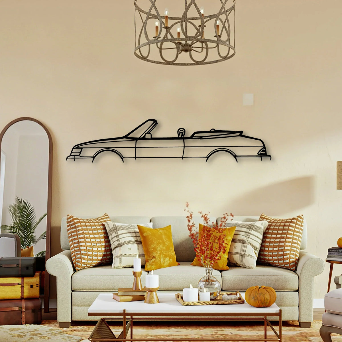 900i Saab 1991 Classic Silhouette Metal Wall Art - Tinvibe