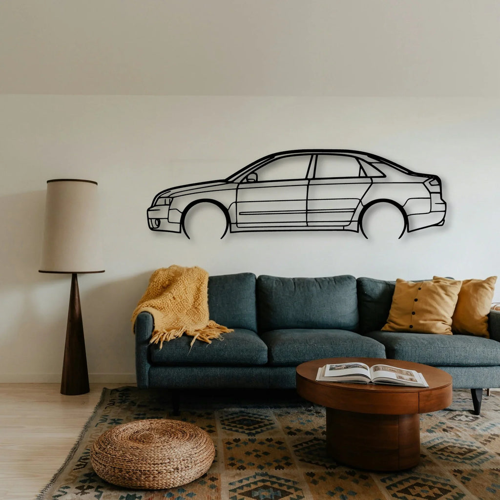 A4 2004 Classic Silhouette Metal Wall Art - Tinvibe