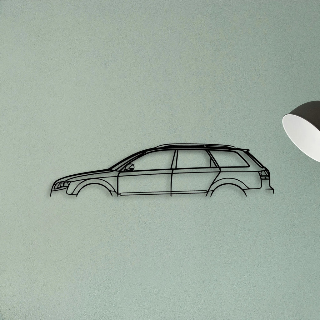 A4 S4 2007 Wagon Classic Silhouette Metal Wall Art - Tinvibe