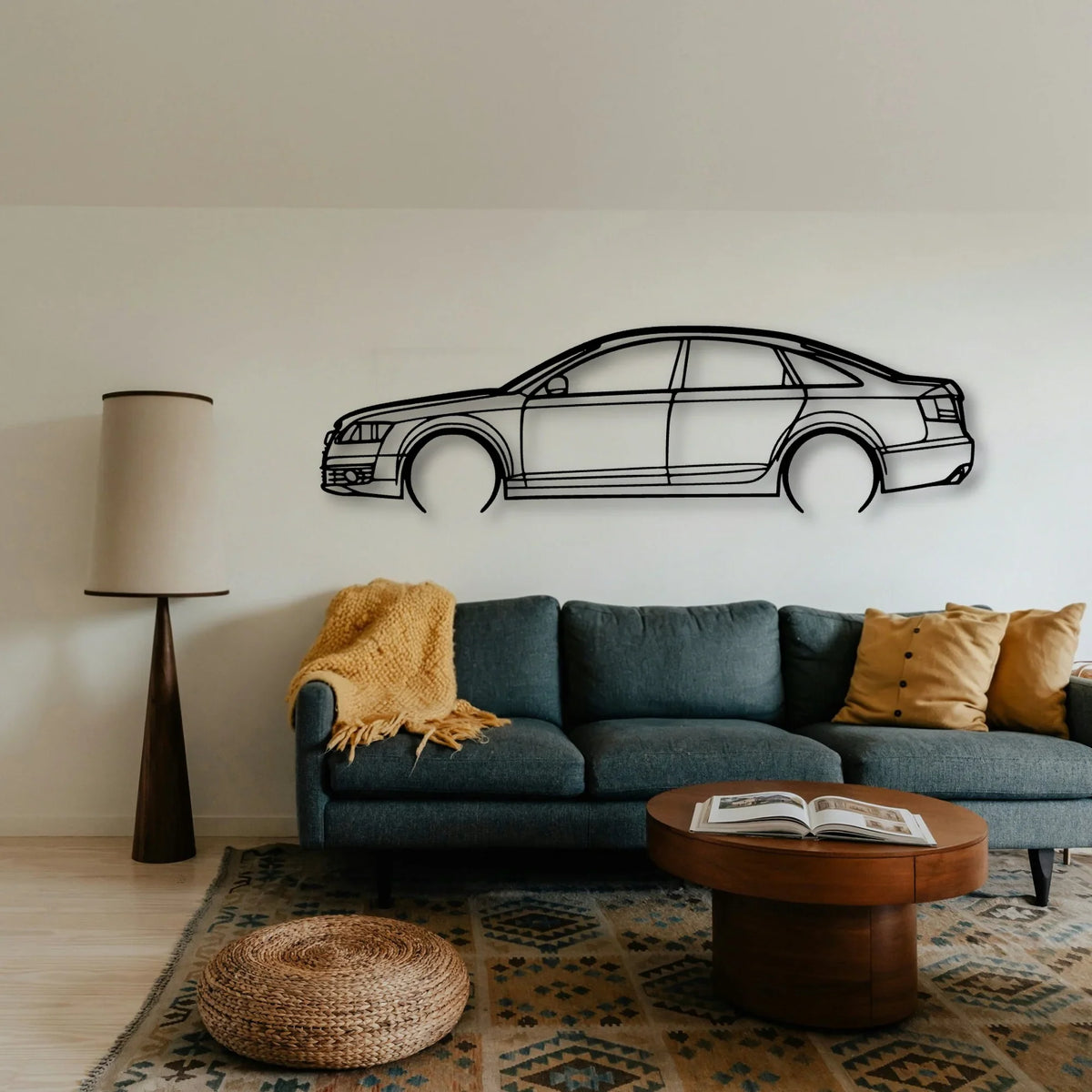 A6 2006 Classic Silhouette Metal Wall Art - Tinvibe