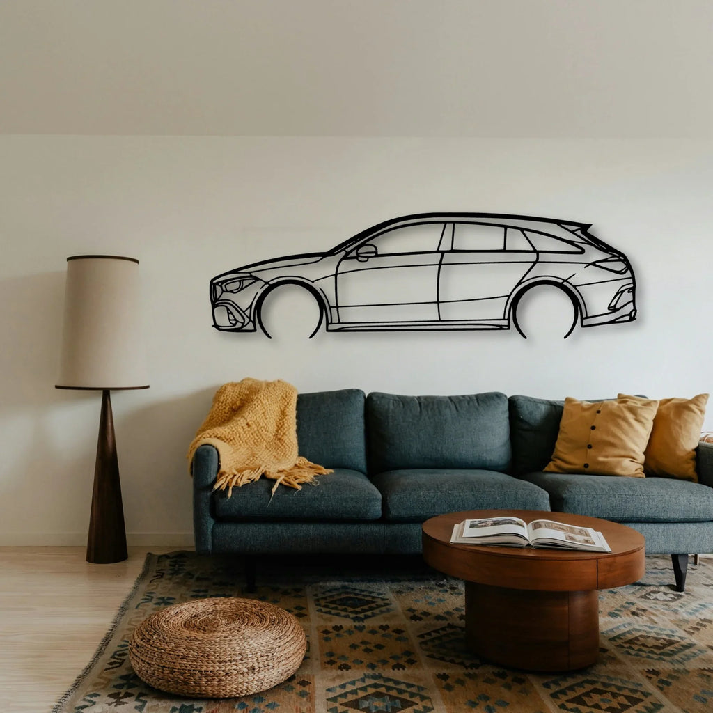 AMG CLA 45S 2022 Classic Silhouette Metal Wall Art - Tinvibe