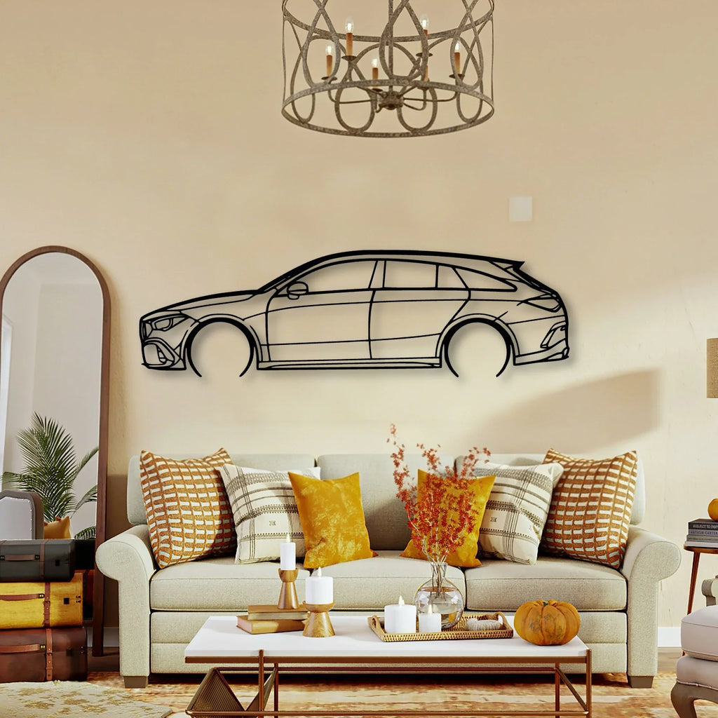 AMG CLA 45S 2022 Classic Silhouette Metal Wall Art - Tinvibe