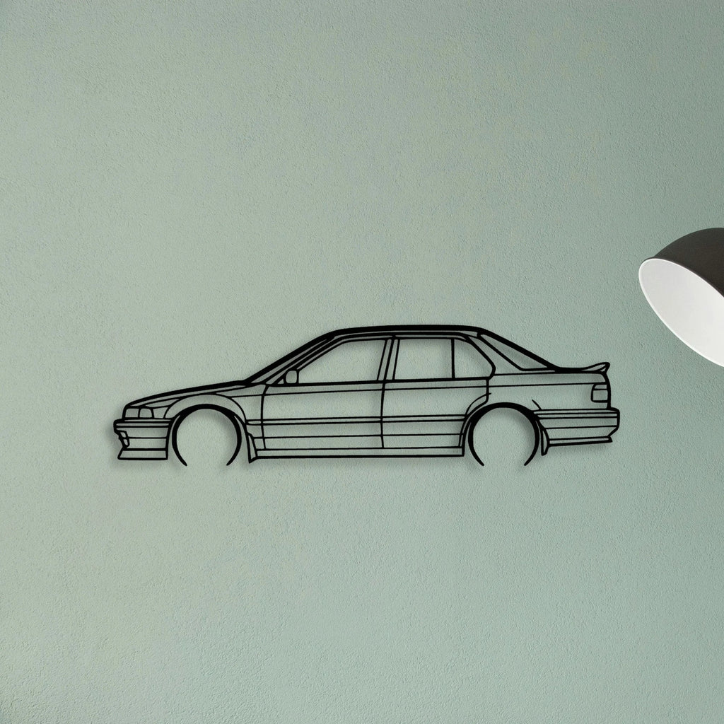 Accord 1990 Classic Silhouette Metal Wall Art - Tinvibe