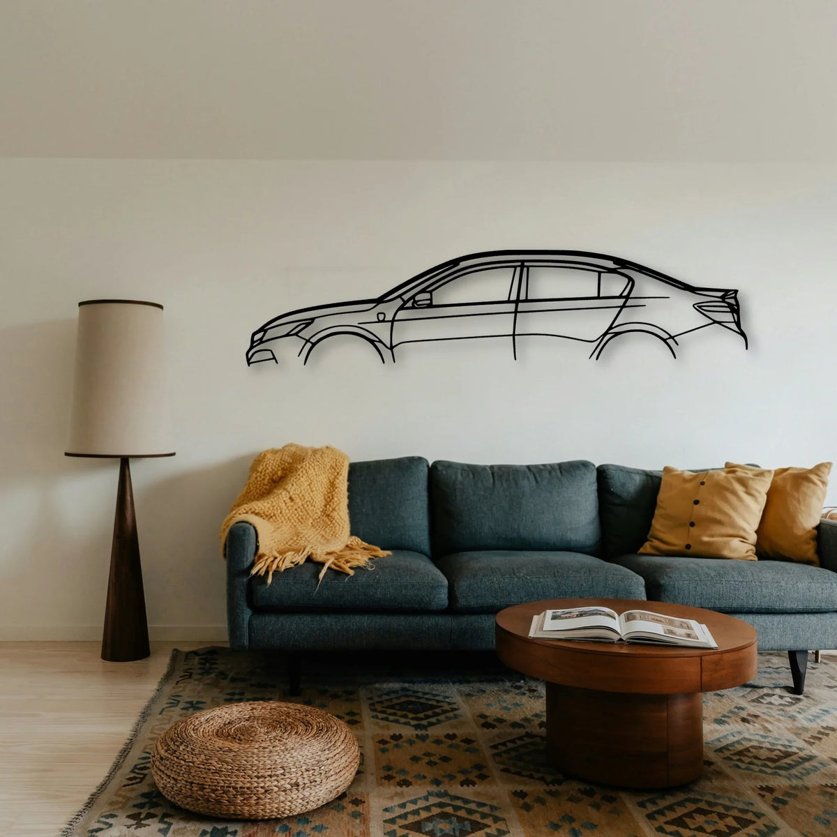Accord 2016 Sedan Classic Silhouette Metal Wall Art - Tinvibe