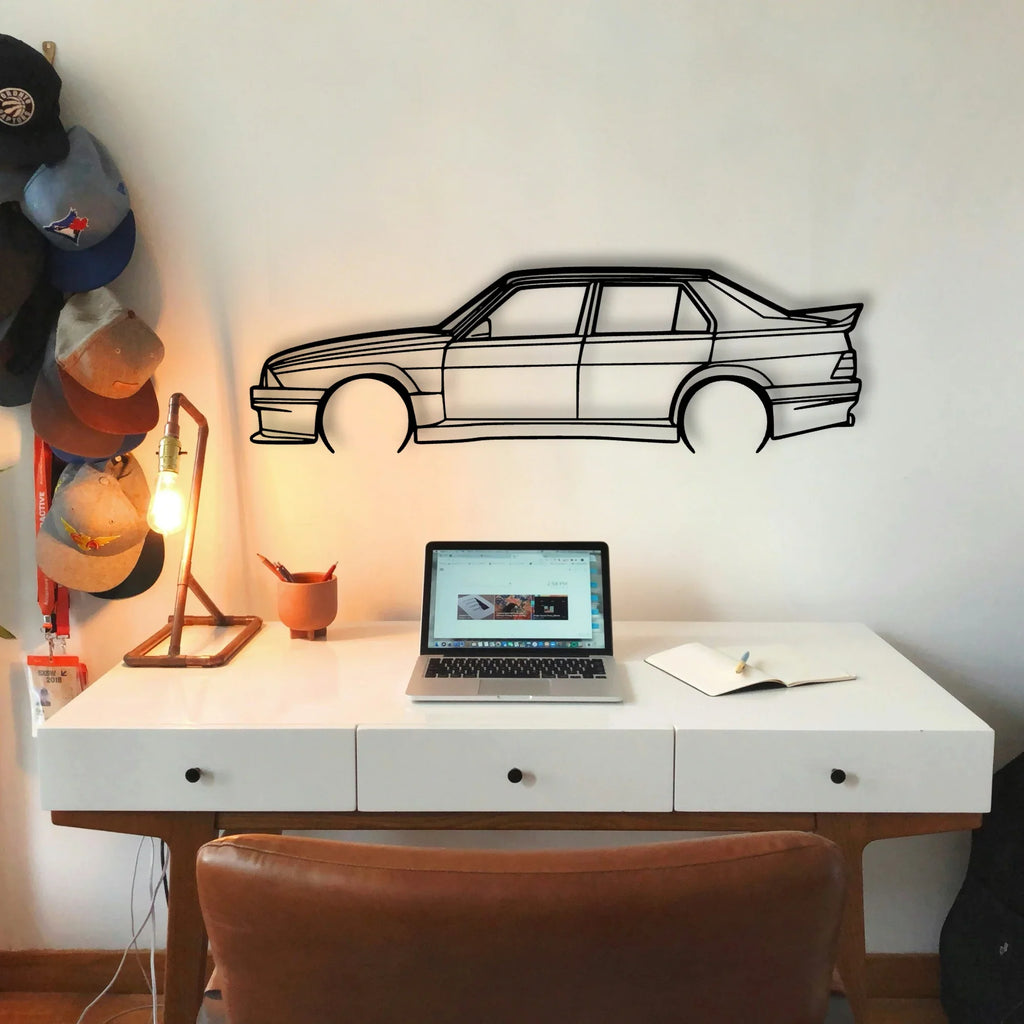 Alfa 75 Evoluzione Classic Silhouette Metal Wall Art - Tinvibe