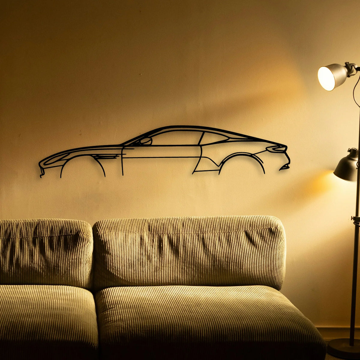 Aston DB11 Classic Silhouette Metal Wall Art - Tinvibe