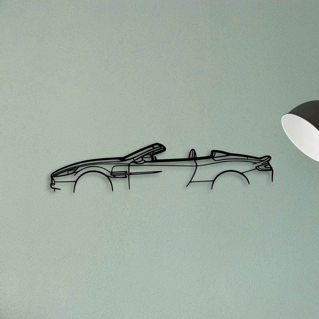 Aston Vanquish Convertible Classic Silhouette Metal Wall Art - Tinvibe