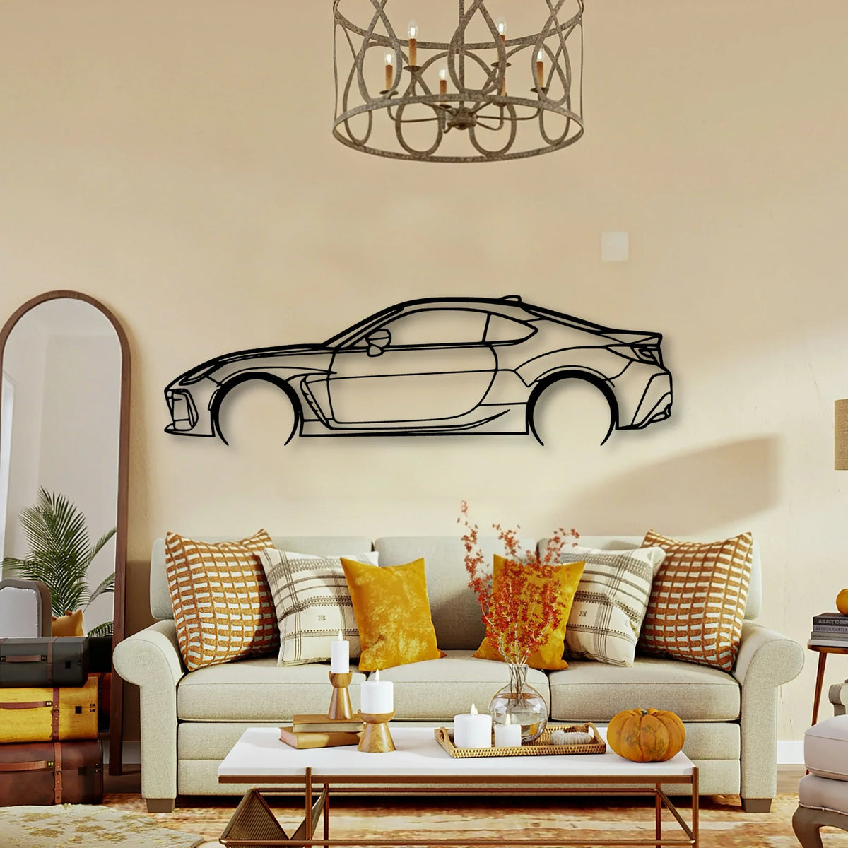 BRZ 2023 Classic Silhouette Metal Wall Art - Tinvibe