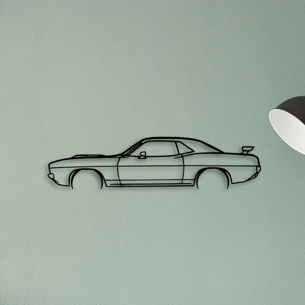 Barracuda 1974 Classic Silhouette Metal Wall Art - Tinvibe