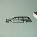 Brookwood Wagon 1958 Classic Silhouette Metal Wall Art - Tinvibe