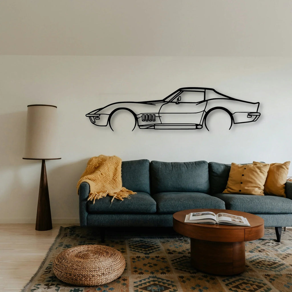 C3 1969 Classic Silhouette Metal Wall Art - Tinvibe