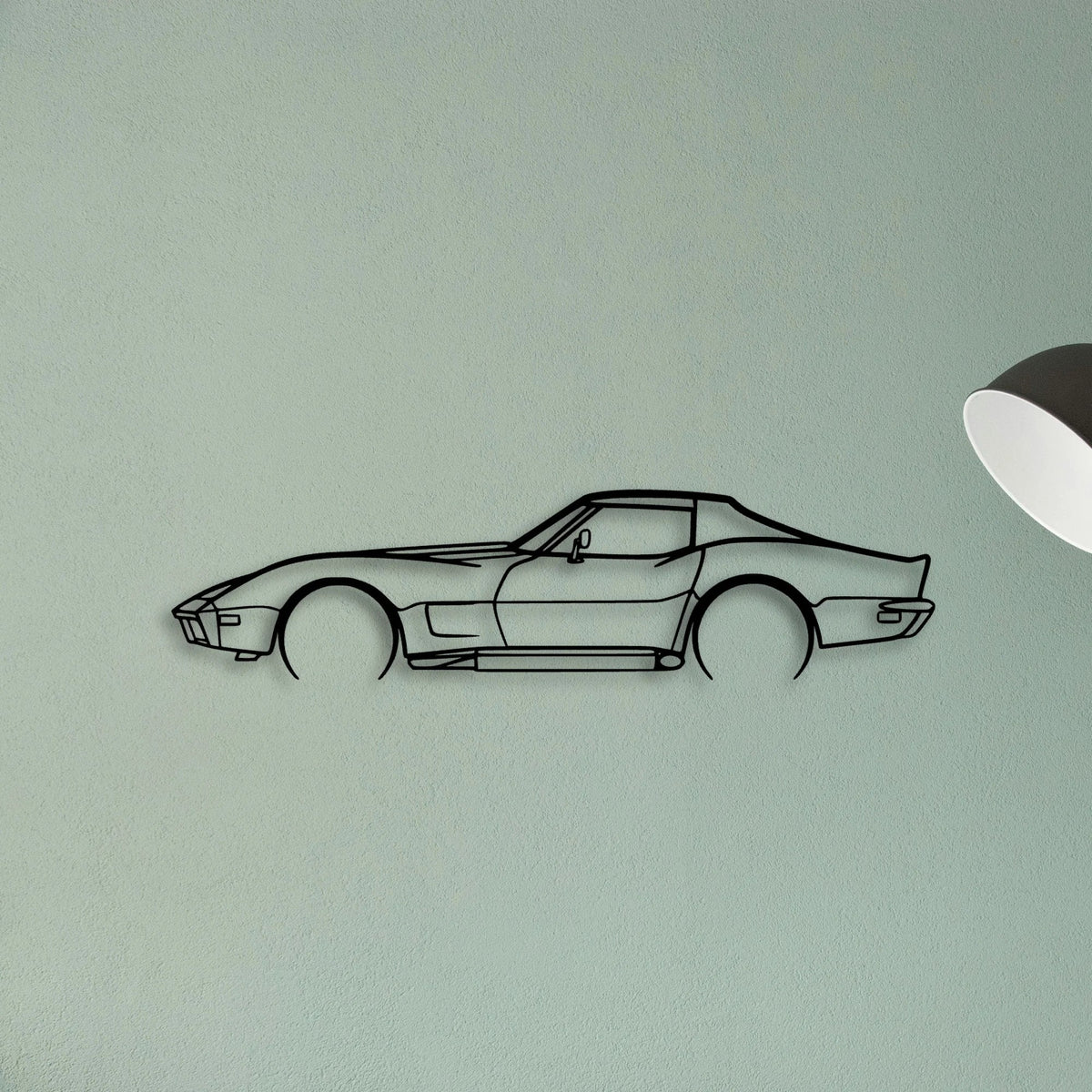 C3 1973 Classic Silhouette Metal Wall Art - Tinvibe