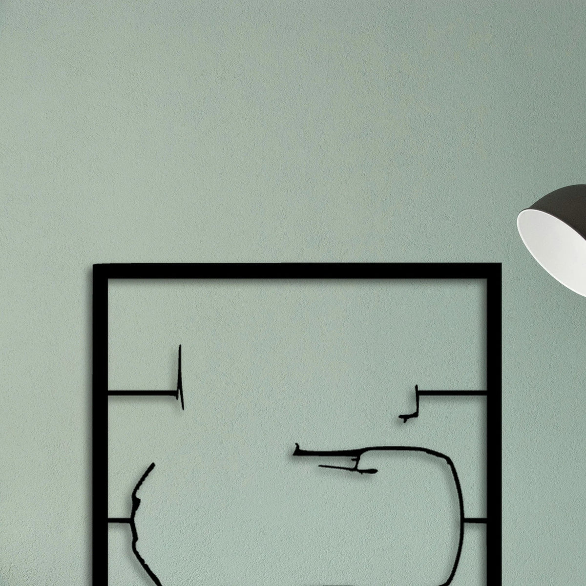 C7 Frame Classic Silhouette Metal Wall Art - Tinvibe