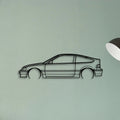 CRX 1990 Classic Silhouette Metal Wall Art - Tinvibe
