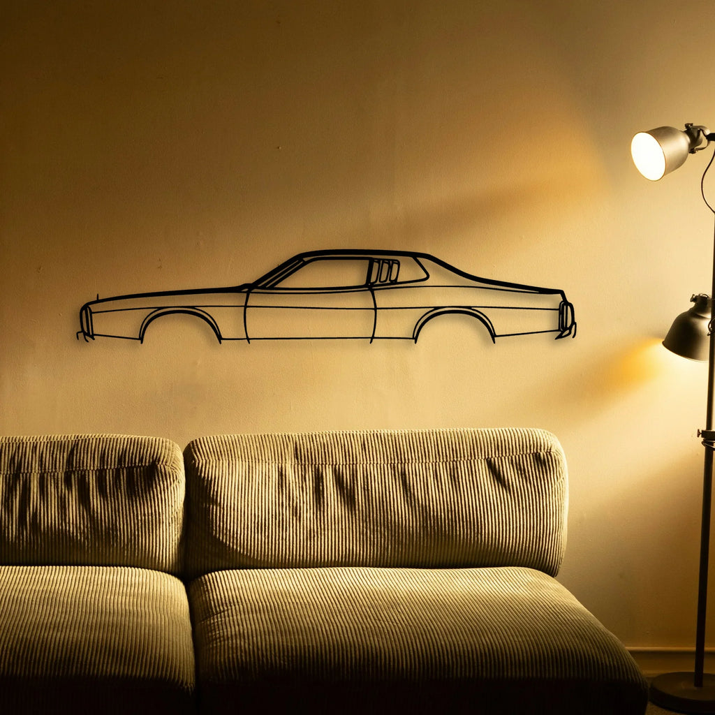 Charger SE 1973 Classic Silhouette Metal Wall Art - Tinvibe