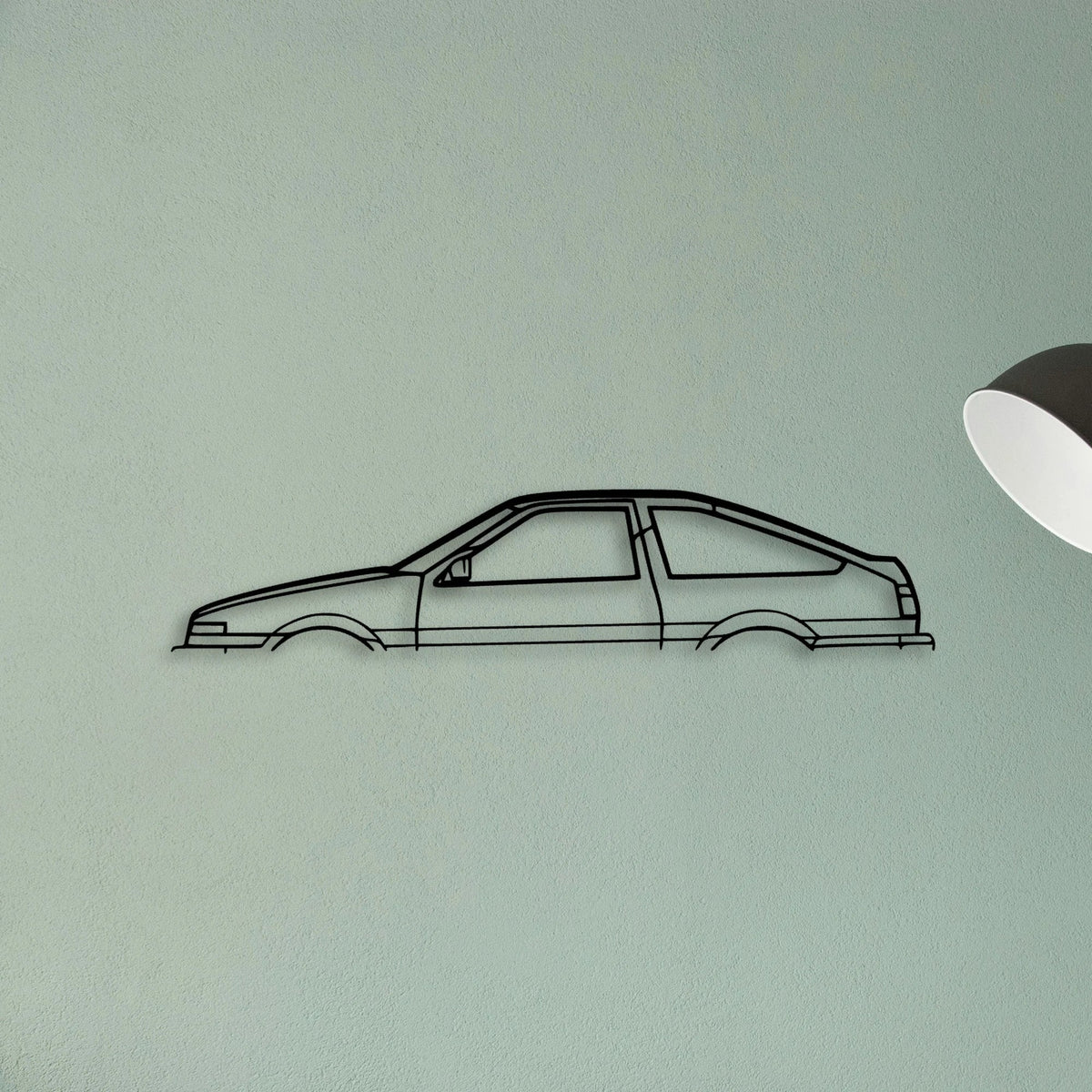 Corolla AE86 1985 Classic Silhouette Metal Wall Art - Tinvibe